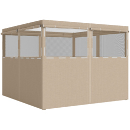 Outsunny 3 x 3m Khaki Gazebo Replacement Curtain 4 Pack - Wilko - thumbnail 1