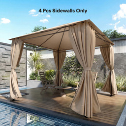 Outsunny 3 x 3m Khaki Gazebo Replacement Curtain 4 Pack - Wilko - thumbnail 6