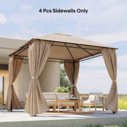 Outsunny 3 x 3m Khaki Gazebo Replacement Curtain 4 Pack - Wilko - thumbnail 5