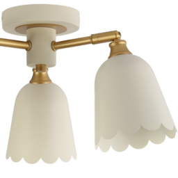 Scalloped 3 Arm Ceiling Fitting Cream - Wilko - thumbnail 6