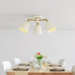 Scalloped 3 Arm Ceiling Fitting Cream - Wilko - thumbnail 7