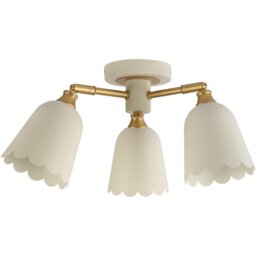 Scalloped 3 Arm Ceiling Fitting Cream - Wilko - thumbnail 4