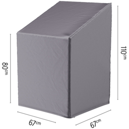 Platinum AeroCover Waterproof Stackable Chair Cover 110 x 67 x 65cm - Size: 110 x 67 x 67cm - Grey - Wilko - thumbnail 7