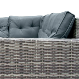 MonsterShop 9 Seater Grey Rattan Corner Lounge Set with Cushion Storage Box - Wilko - thumbnail 6
