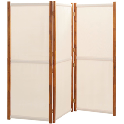 vidaXL Cream White 3 Panel Room Divider 210 x 180cm - Size: 3 Panels - Wilko - thumbnail 3