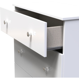 Crowndale Yarmouth 3 Drawer White Deep Chest Ready Assembled - Wilko - thumbnail 7