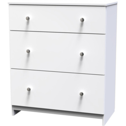 Crowndale Yarmouth 3 Drawer White Deep Chest Ready Assembled - Wilko - thumbnail 5