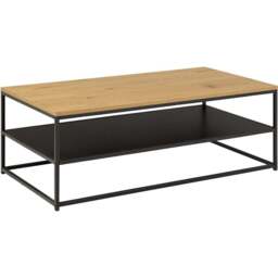 Florence Gila Single Shelf Oak and Black Coffee Table - Furniture To Go - Wilko - thumbnail 3