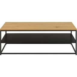 Florence Gila Single Shelf Oak and Black Coffee Table - Furniture To Go - Wilko - thumbnail 4