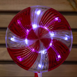 Samuel Alexander 63 White LED Red and White Candy Pop Christmas Path Light - Size: 70 x 18 x 2cm - Red / White - Wilko - thumbnail 6