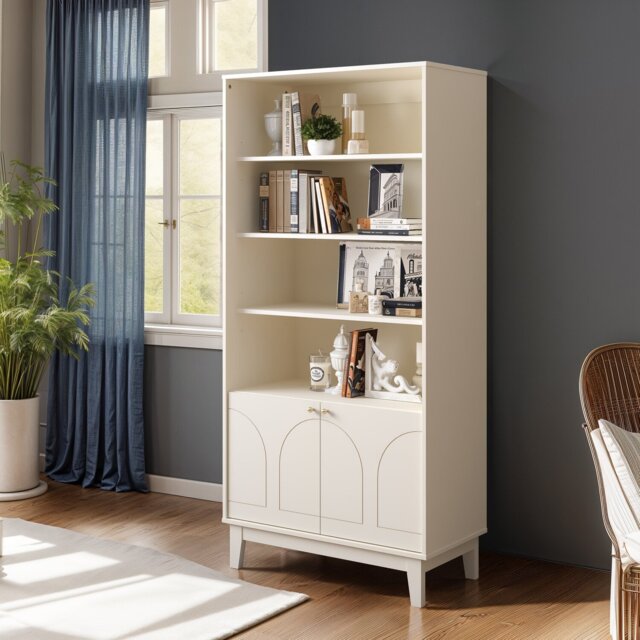 Florence Display Cabinet - Cream - Wilko - image 1