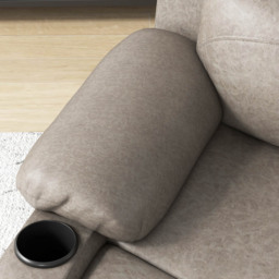 Portland Brown Microfibre Manual Recliner Chair with Footrest - Size: Single - Wilko - thumbnail 7