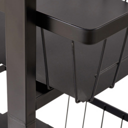 Living and Home 4-Tier Black Slim Kitchen Trolley - Size: 82 x 39 x 28cm - Wilko - thumbnail 5