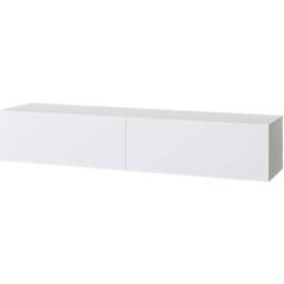 Decortie Francy 2 Door White Modern Wall Mounted TV Unit - Size: 25 x 135 x 31.7cm - Wilko - thumbnail 3