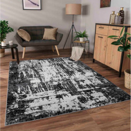 Desire Rugs Serenity Black Abstract Abrasion Rug 160 x 230cm - Wilko - thumbnail 5