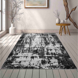 Desire Rugs Serenity Black Abstract Abrasion Rug 160 x 230cm - Wilko - thumbnail 3
