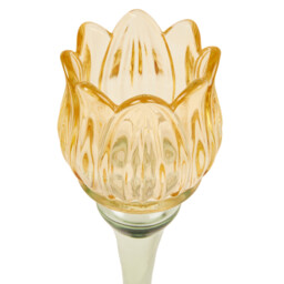 Tall Tulip Glass Tealight Holder - Multicolour - Wilko - thumbnail 5