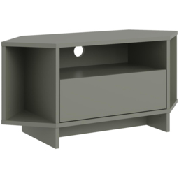 Decortie Viva 3 Shelf Single Cabinet Ash Green Finish Modern Corner TV Stand - Size: 45.3 x 95.7 x 35.4cm - Wilko - thumbnail 3