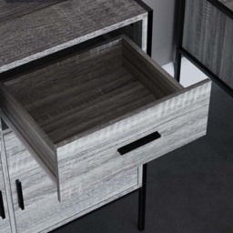 Vida Designs Brooklyn 2 Door 2 Drawer Grey Sideboard - Size: 40 x 83 x 79cm - Wilko - thumbnail 6