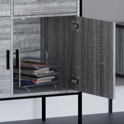 Vida Designs Brooklyn 2 Door 2 Drawer Grey Sideboard - Size: 40 x 83 x 79cm - Wilko - thumbnail 7