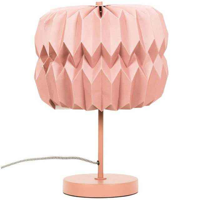 ValueLights Bett Rust Origami Paper LED Table Lamp - Size: 38 x 28 x 28cm - Pink - Wilko - image 1