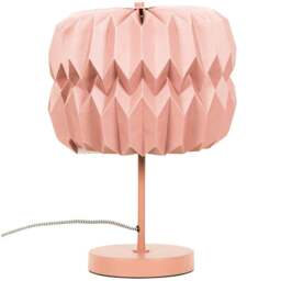 ValueLights Bett Rust Origami Paper LED Table Lamp - Size: 38 x 28 x 28cm - Pink - Wilko