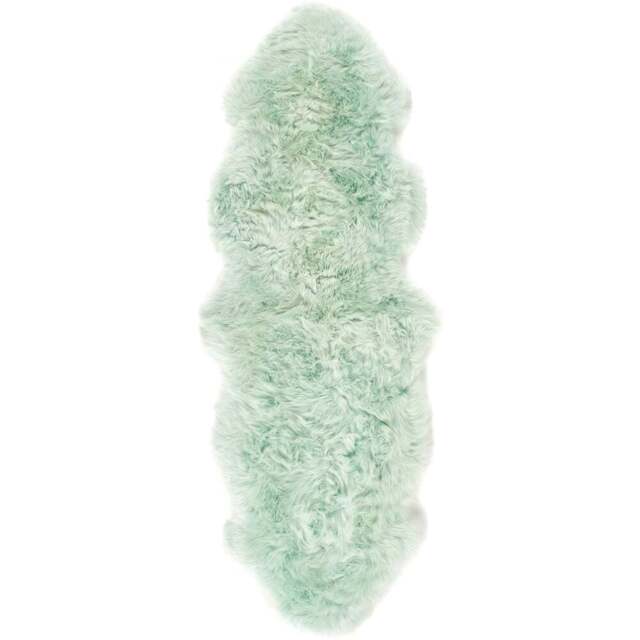 Origins Mint Genuine Sheepskin Rug 70 x 175cm - Size: 75 x 175cm - Green - Origins Rugs - Wilko - image 1
