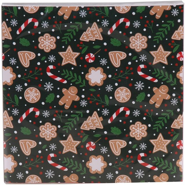Set of 20 Gingerbread Candy Cane Napkins Multicolour - Wilko - image 1