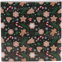Set of 20 Gingerbread Candy Cane Napkins Multicolour - Wilko - thumbnail 1