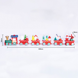 St Helens Red Wooden Christmas Train Set Decoration - Size: 35 x 3 x 5cm - Wilko - thumbnail 6