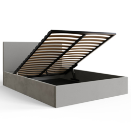 GFW Small Double Charcoal Grey Velvet End Lift Ottoman Bed - Wilko - thumbnail 6