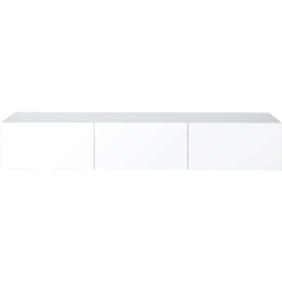 Decortie Francy 3 Door White Modern Wall Mounted TV Unit - Size: 30 x 180 x 32cm - Wilko - thumbnail 3