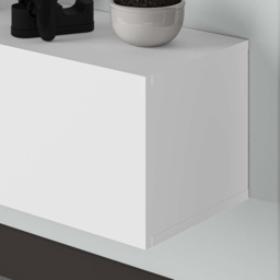 Decortie Francy 3 Door White Modern Wall Mounted TV Unit - Size: 30 x 180 x 32cm - Wilko - thumbnail 4