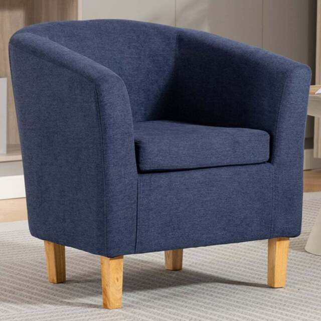 Artemis Home Millie Denim Fabric Accent Chair - Size: Single - Wilko - image 1