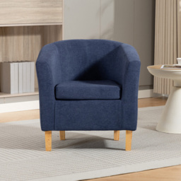 Artemis Home Millie Denim Fabric Accent Chair - Size: Single - Wilko - thumbnail 4