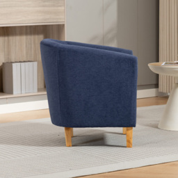 Artemis Home Millie Denim Fabric Accent Chair - Size: Single - Wilko - thumbnail 6