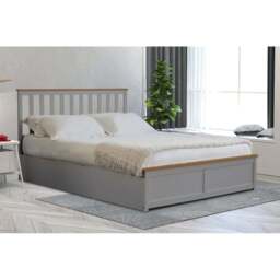 Comfy Living King Size Grey Gas Lift Ottoman Bed - Wilko - thumbnail 7