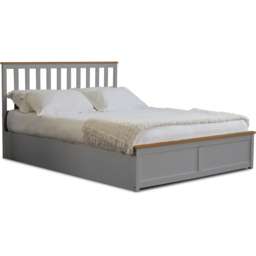 Comfy Living King Size Grey Gas Lift Ottoman Bed - Wilko - thumbnail 3