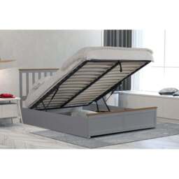 Comfy Living King Size Grey Gas Lift Ottoman Bed - Wilko - thumbnail 6