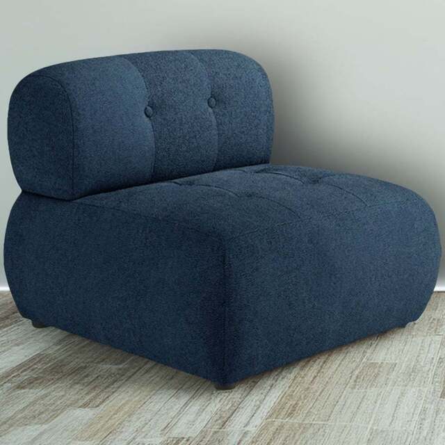 Reese Midnight Blue Boucle Fabric Accent Chair - Size: Single - LPD Home - Wilko - image 1