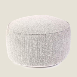 Kaikoo Cream Boucle Round Drum Bean Bag - Grey - Wilko - thumbnail 4