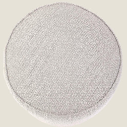 Kaikoo Cream Boucle Round Drum Bean Bag - Grey - Wilko - thumbnail 3