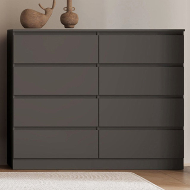 Seconique Malvern 8 Drawer Grey Chest of Drawers - Wilko - image 1