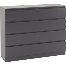 Seconique Malvern 8 Drawer Grey Chest of Drawers - Wilko - thumbnail 3