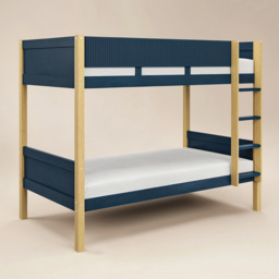 Flair Mateo Navy Ribbed Detachable Bunk Bed - Size: Single - Blue - Wilko - thumbnail 3