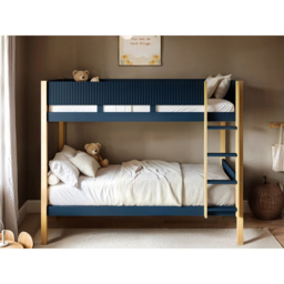 Flair Mateo Navy Ribbed Detachable Bunk Bed - Size: Single - Blue - Wilko - thumbnail 5