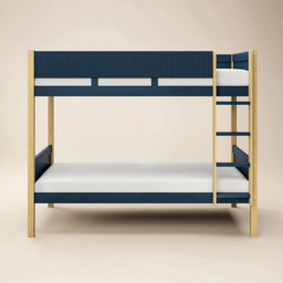 Flair Mateo Navy Ribbed Detachable Bunk Bed - Size: Single - Blue - Wilko - thumbnail 4