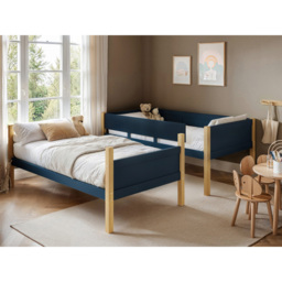 Flair Mateo Navy Ribbed Detachable Bunk Bed - Size: Single - Blue - Wilko - thumbnail 7