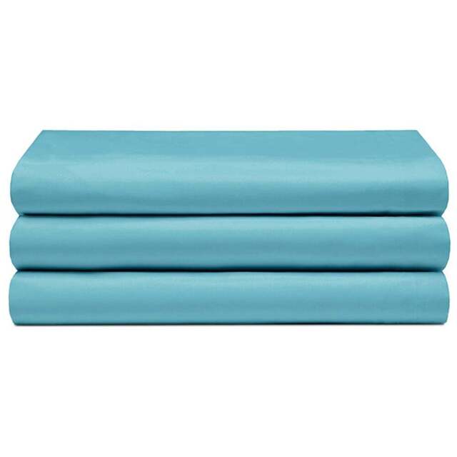 Serene Super King Teal Flat Bed Sheet - Blue - Wilko - image 1