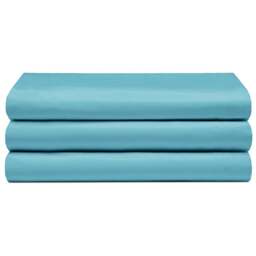 Serene Super King Teal Flat Bed Sheet - Blue - Wilko